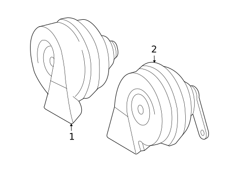Horn for 2005 Mercedes-Benz CLK55 AMG #0