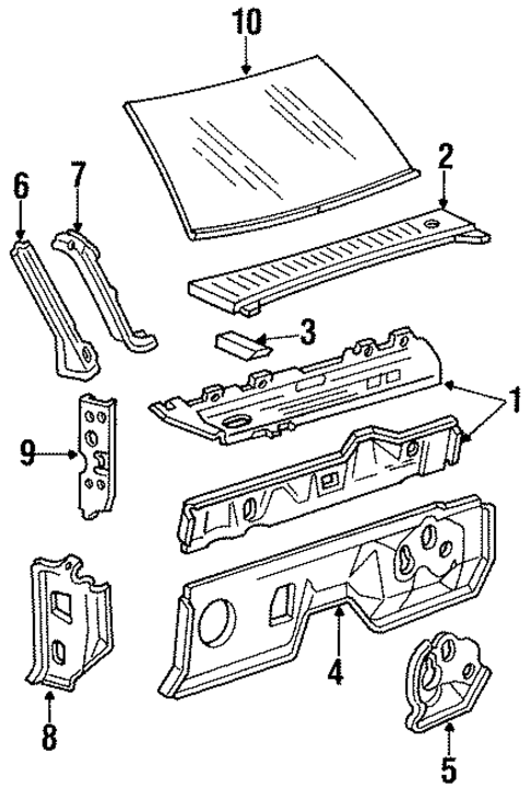 Cowl for 1991 Mazda Navajo #0