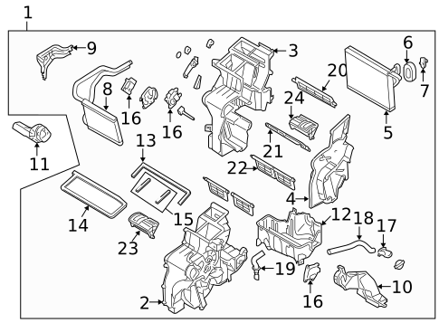 Evaporator & Heater Components for 2014 Hyundai Tucson #0