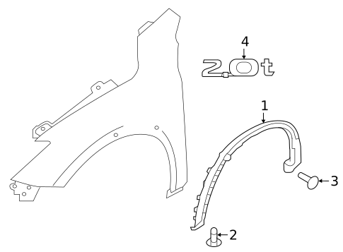 Exterior Trim - Fender for 2018 INFINITI QX30 #0