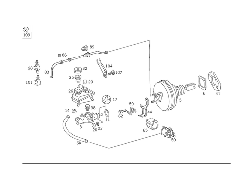Brake Booster for 1989 Mercedes-Benz 260 E #1