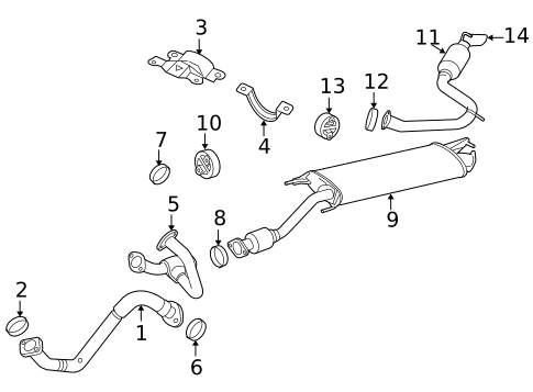 Exhaust Components for 2008 Toyota RAV4 #0