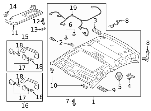 Interior Trim - Roof for 2022 Mazda 3 #1