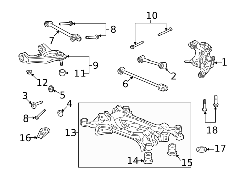 Rear Suspension for 2012 Honda Accord #2