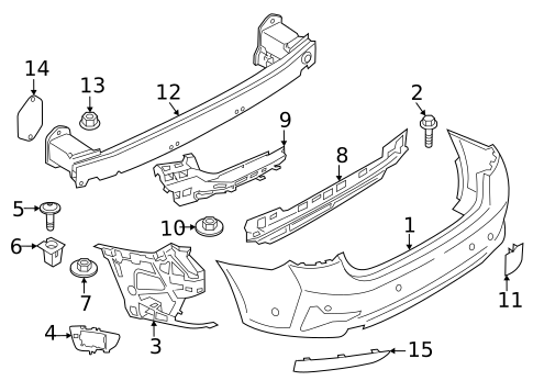 Bumper & Components - Rear for 2024 BMW 330i #10