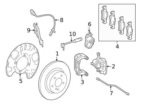 Brake Components for 2015 Mercedes-Benz GL350 #2