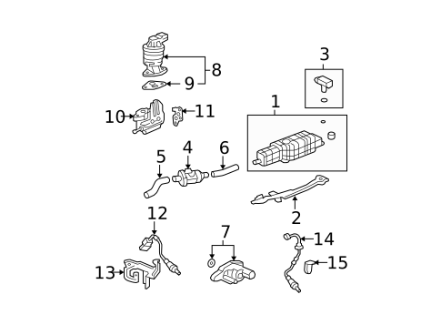 Emission Components for 2008 Honda Fit #0