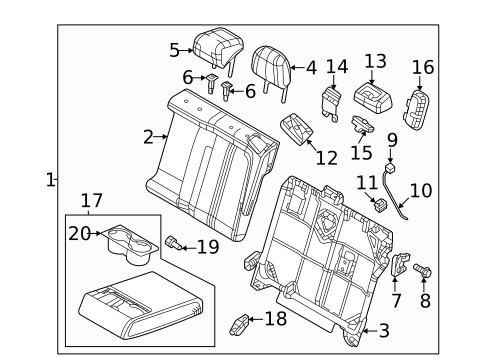 Rear Seat Components for 2023 Mazda MX-30 EV #0