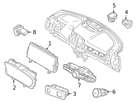 Cluster & Switches for 2023 Volvo V60 #5