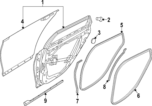 Door & Components for 2025 Genesis G90 #0