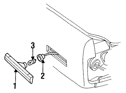 Side Marker Lamps for 1991 Buick Regal #2