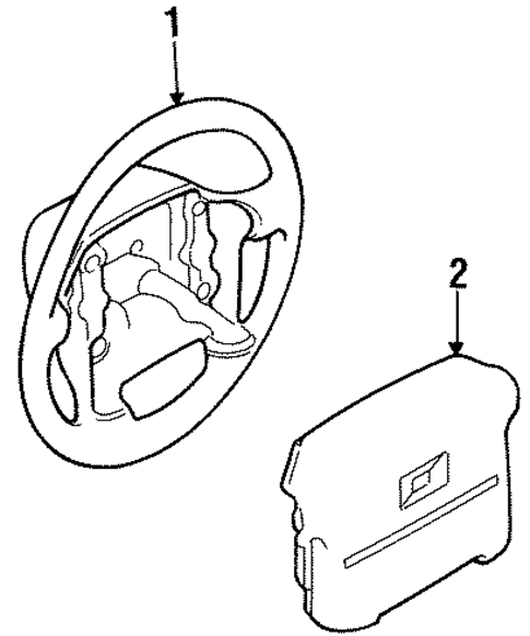 Steering Wheel & Trim for 1995 Volvo 850 #0