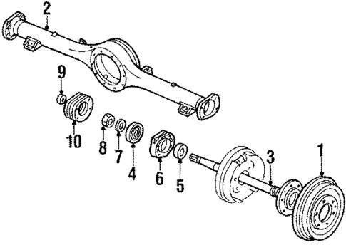 Rear Axle for 1990 Isuzu Amigo #1