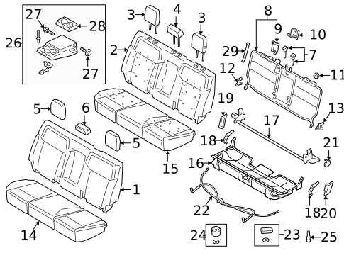 Rear Seat Components for 2021 Ford Ranger #0
