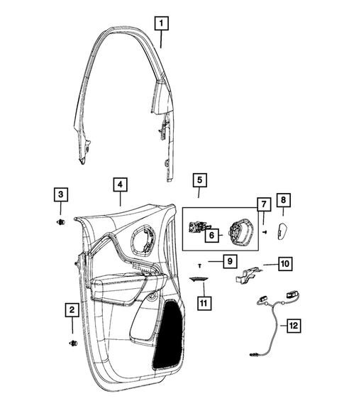 Door Trim Panels - Front and Rear for 2022 Jeep Cherokee #0
