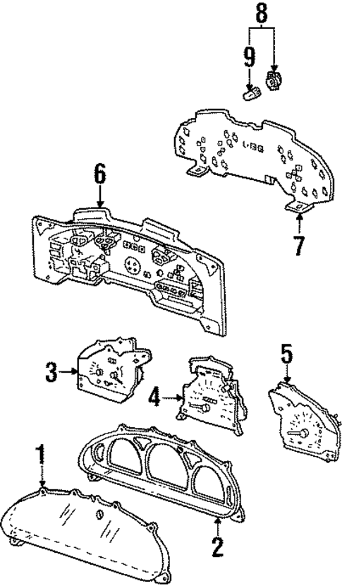 Instruments & Gauges for 1997 Mercury Tracer #0