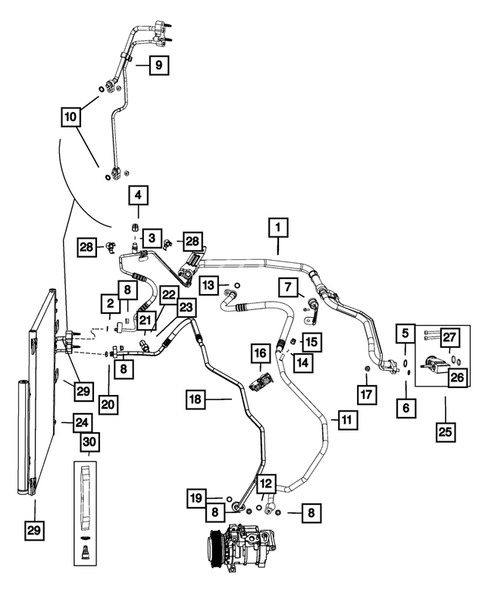 Air Conditioner and Heater Plumbing for 2014 Ram 1500 #0
