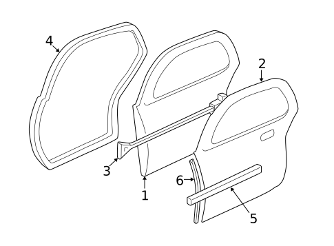 Door & Components for 2001 Buick Century #0