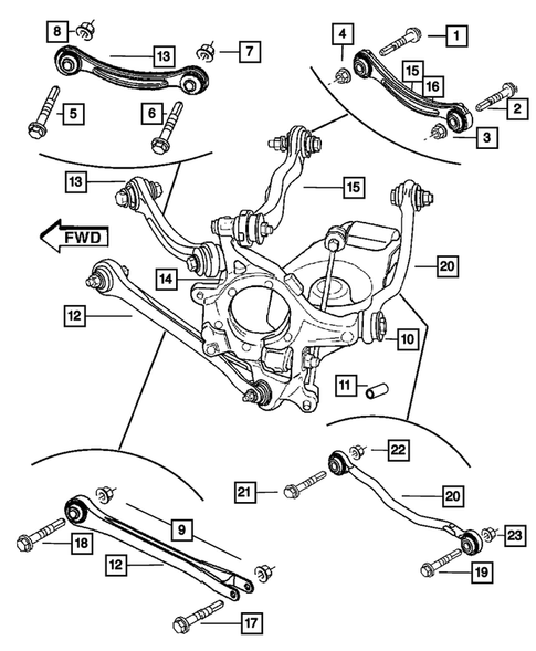 Rear Suspension and Cradle for 2012 Dodge Challenger #1
