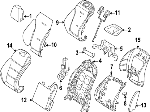 Driver Seat Components for 2025 Mercedes-Benz GLC63 AMG S E Performance #2
