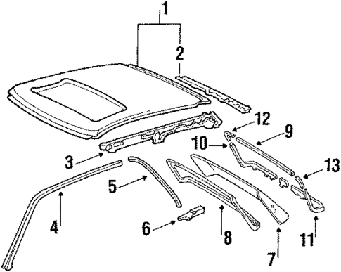 Roof & Components for 1987 Acura Legend #0