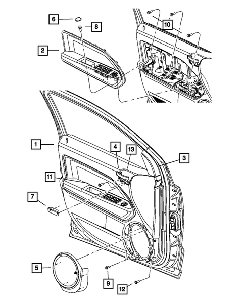 Door Trim Panels-Front and Rear for 2013 Jeep Compass #0
