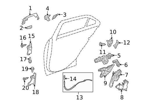 Rear Door for 2013 Mercedes-Benz E350 #1
