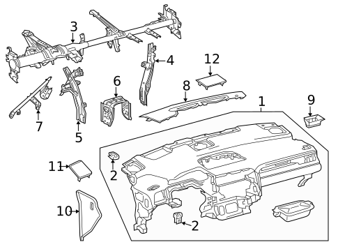 Instrument Panel for 2019 Lexus RX350 #0