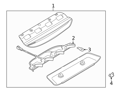 High Mounted Stop Lamp for 2001 Subaru Impreza #1