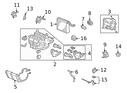 Condenser, Compressor & Lines for 2004 Acura TL #2