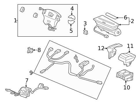 Air Bag Components for 1997 Honda Civic #0