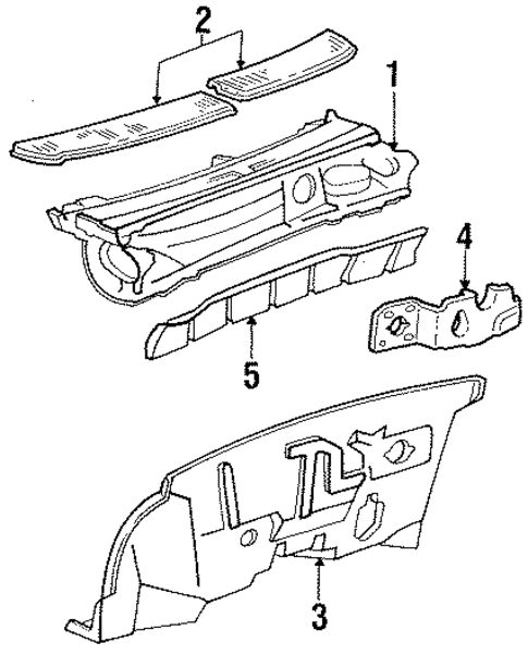 Cowl for 1990 Ford Tempo #0