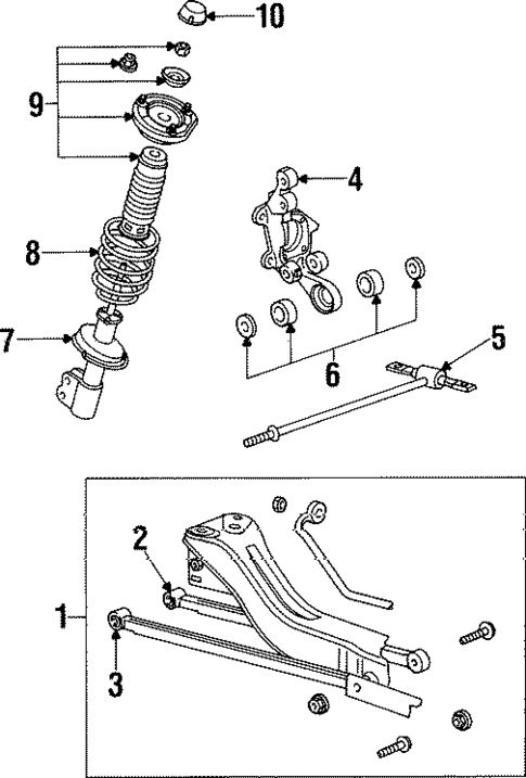 Rear Suspension for 1999 Saturn SC1 #1