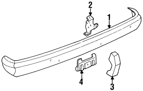 Bumper Assembly for 1988 Jeep J20 #0