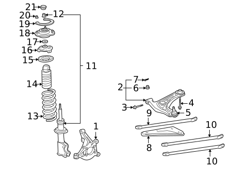 Suspension Components for 2001 Toyota MR2 Spyder #0