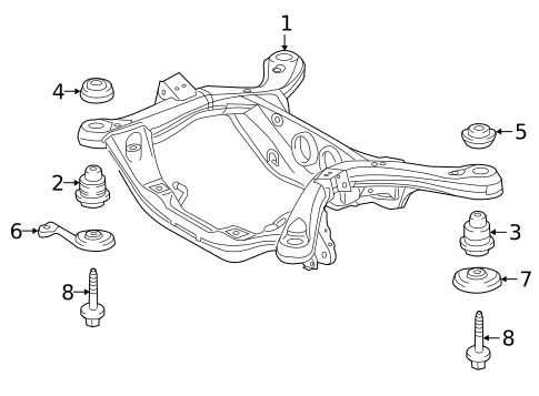 Suspension Mounting for 2016 Lexus RX450h #1