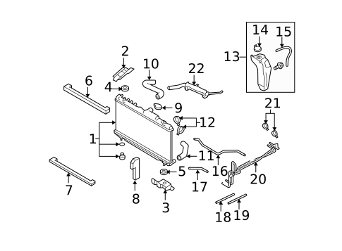 Radiator & Components for 2008 Subaru Outback #0