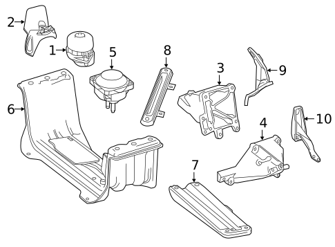 Engine & Trans Mounting for 2015 Mercedes-Benz GL350 #2