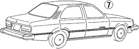 Stripe Tape for 1984 Isuzu I-Mark #4