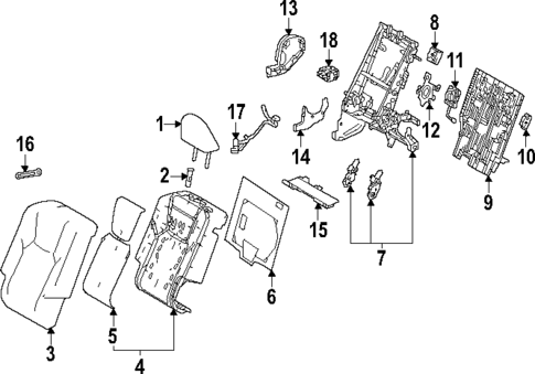 Rear Seat Components for 2024 Lexus RX450h+ #9