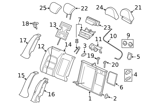 Rear Seat Components for 2014 Volvo S80 #0