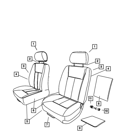 Front Seats - First Row for 2008 Dodge Dakota #6