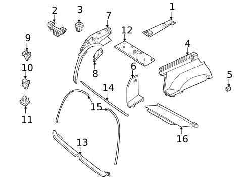 Interior Trim - Rear Body for 2004 Volvo XC70 #0
