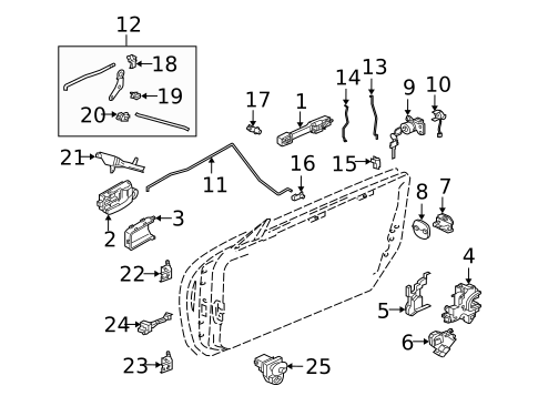 Lock & Hardware for 2004 INFINITI M45 #0