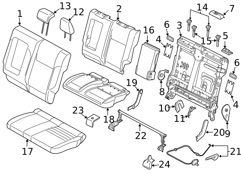 Rear Seat Components for 2014 Ford C-Max #0