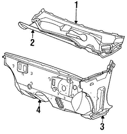Cowl for 1984 Chrysler LeBaron #0