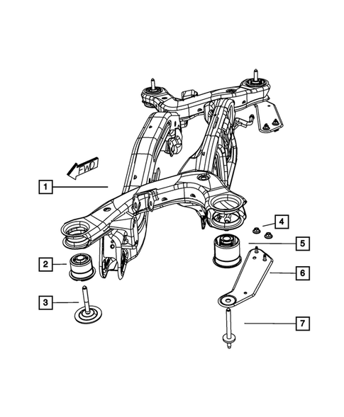 Rear Suspension and Cradle for 2011 Chrysler 200 #1