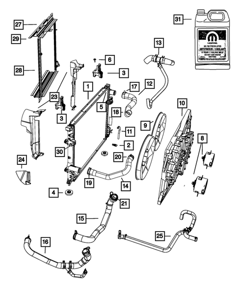 Radiator and Related Parts; Charge Air Cooler for 2010 Dodge Charger #0