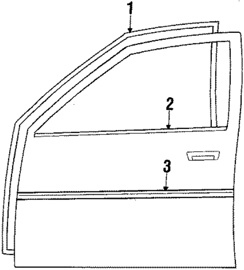 Door & Components for 1989 Toyota Camry #0