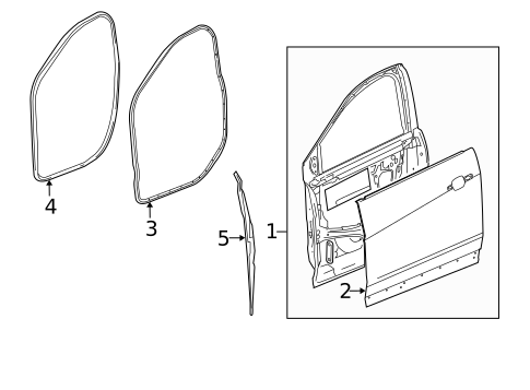 Door & Components for 2020 Cadillac XT6 #0